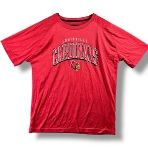 Knights Apparel Louisville Cardinals NCAA Red Athletic T-shirt Mens Large L